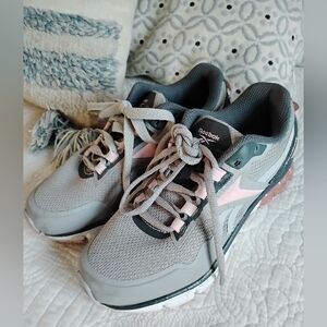 Reebok Girls Gray and Pink Sneakers Size 1